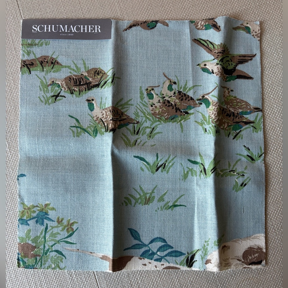 Schumacher Pointers Pattern Fabric color Sky